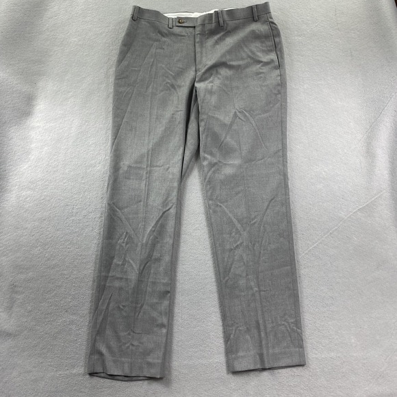 Lauren Ralph Lauren Dress Pants Mens 36x31 Gray Straight Leg Stretch Comfort - Picture 1 of 7